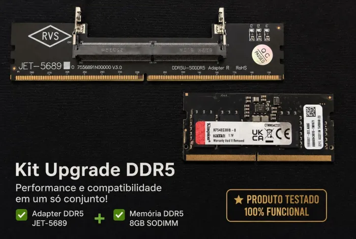 Kingston Fury Impact DDR5 8GB 4800MHz + Adaptador DDR5 Desktop