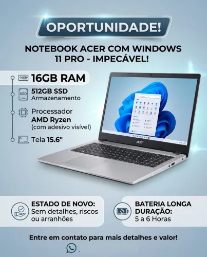 Notebook acer ryzen 7