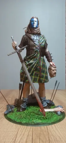 Estátua William Wallace Coração Valente 36cm (Diorama)Pintada à Mão .