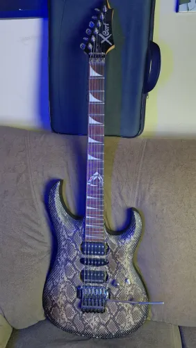 Guitarra set dimazio cort X6 vpr Skin de cobra, ponto gotoh, tarrachas de caveira 