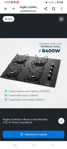 Fogao kooktop