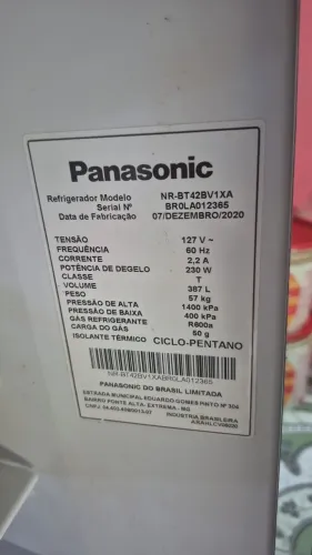 Geladeira funcionando Panasonic retirar cremação 2 mil zap *zap