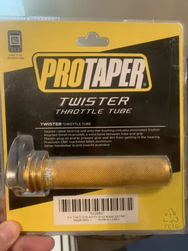 Tubo Acelerador SUZUKI - KAWASAKI 2 e 4 Temp Pro-Taper Aluminio Anodizado Amarelo