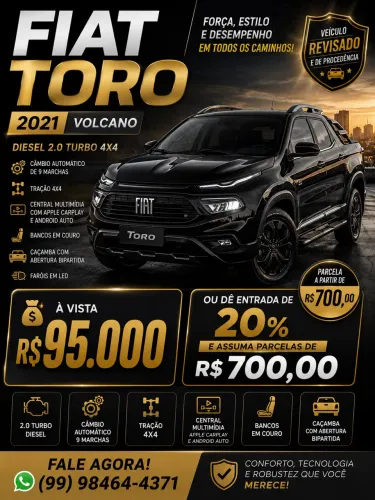 Fiat Toro Volcano 2.0 16V 4X4 TB Diesel Aut. 2021