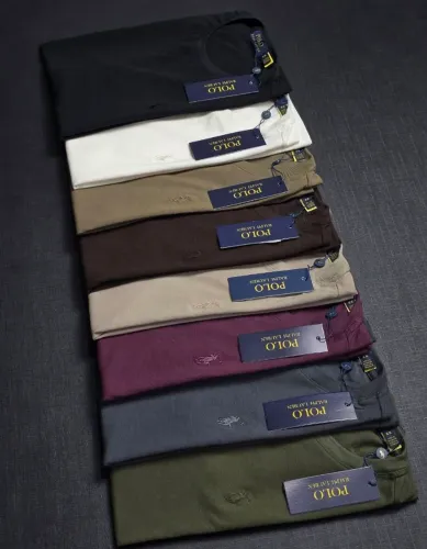 Camisa Polo Ralph  monocromática- básica algodão peruano