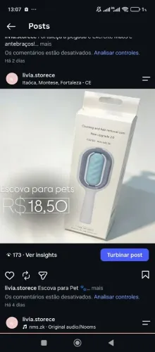 Escova para pets