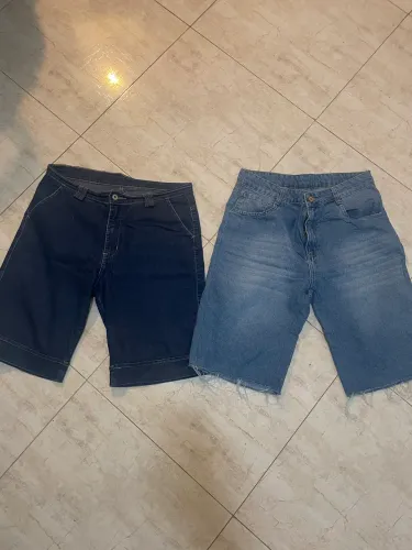 Bermuda jeans duas peças