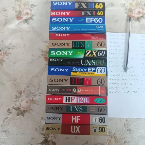 Fita cassete sony lote 15 fitas virgens