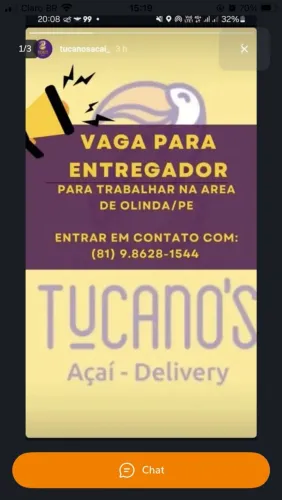 entregador P/ tarde , ver nas informações 