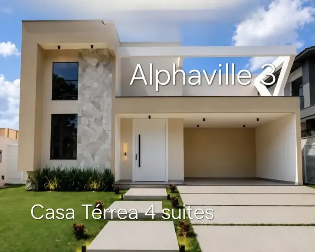 Alphaville 3, imponente Casa térrea com 260m2, 4 suites, Original