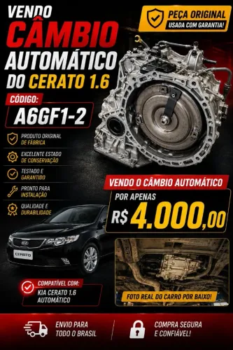 CAMBIO AUTOMÁTICO DO CERATO 1.6 CÓDIGO: A6GF1-2