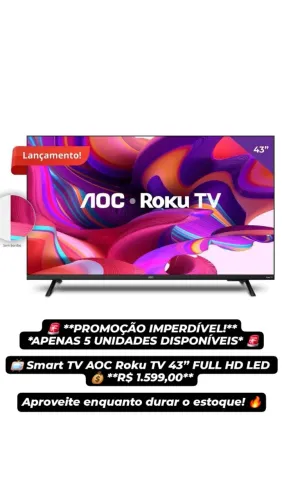 SMART TV AOC ROKU TV 43" FULL HD