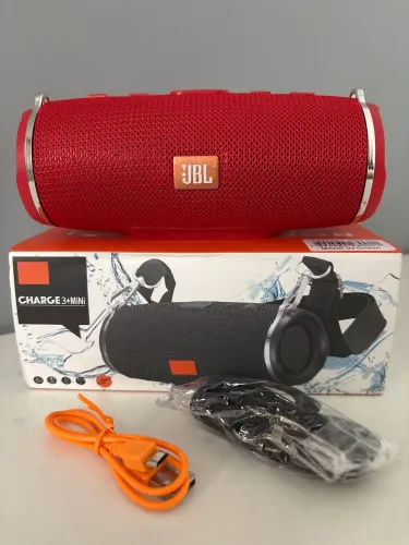 CAIXA DE SOM JBL CHARGE 3+ MINI COM ALÇA VERMELHA