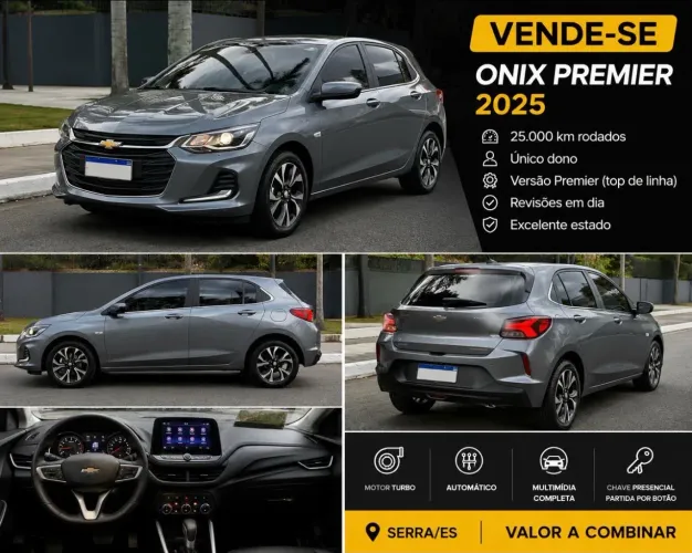 Chevrolet Onix Hatch Premier 1.0 12V TB Flex Aut. 4P 2025