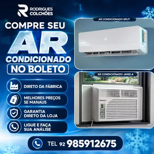 Compre seu ar condicionado direto no boleto...