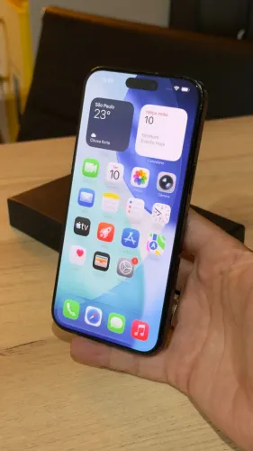 iPhone 16 Pro Max 256GB Preto - Saúde da bateria 92%! Loja física! Com garantia! Até 12x 