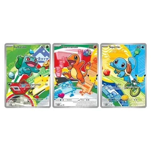 Trio de kanto initial partner inglês Pokémon Tcg aceito trocas