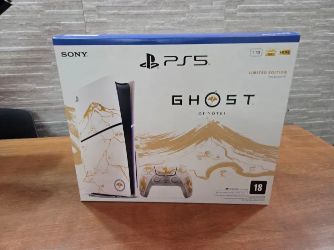 PlayStation 5 Slim Ghost of Yotei Lacrado e Garantia