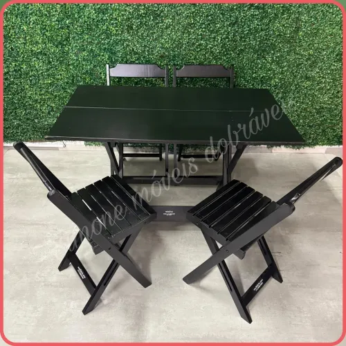 Jogo de mesa 1,20x70 e 4 cadeiras