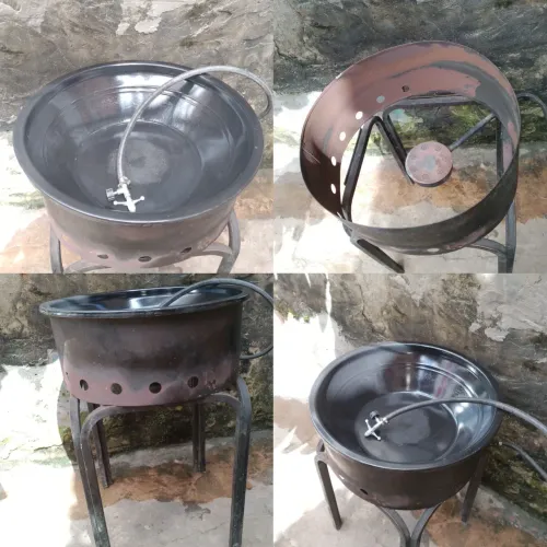 Uma fritadeira de gás