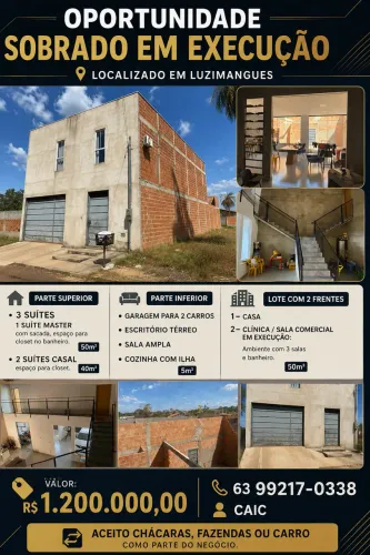 VENDO SOBRADO - LUZIMANGUES