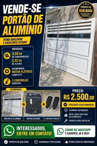 Portão de alumínio 3,10 x 2,12