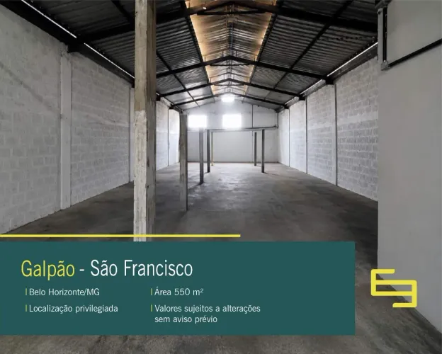 Galpão para alugar no Bairro São Francisco, Belo Horizonte - MG