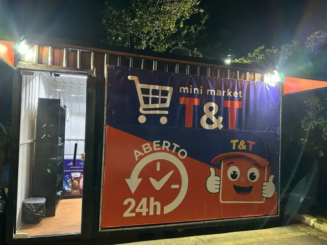 Container e instalação completa para Mini mercados em condomínios 