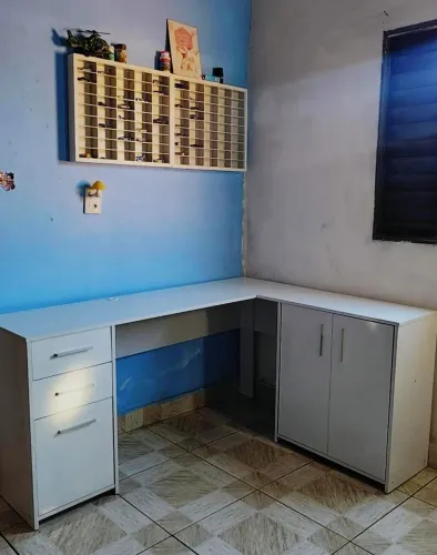 Escrivaninha em L,entrega e monta, super promoção