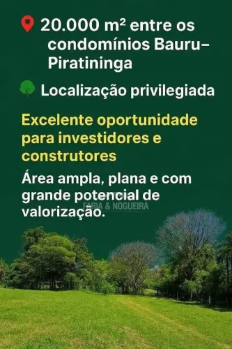 Chácara Exclusiva à Venda entre Bauru e Piratininga | 20.000 m² de Natureza e Privacidade