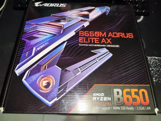 Placa Mãe Micro ATX AM5 B650M Aorus Elite AX Rev 1.1