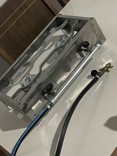Fogão Inox 2 Bocas Pequeno E005 Gás Mangueira + Registro