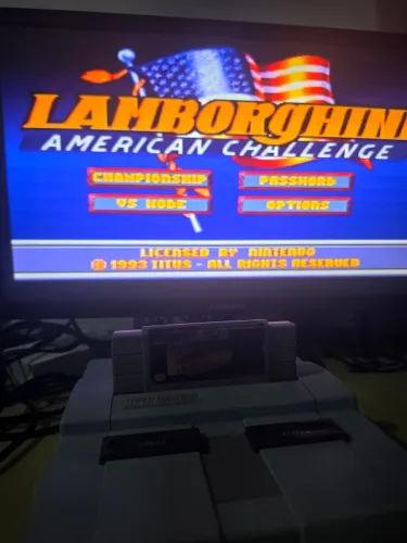 Lamborghini American Challenge Super Nintendo Snes Original