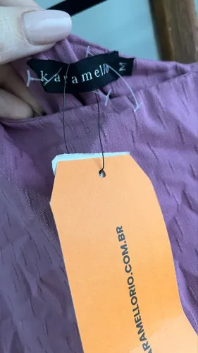 Vestido manga única tam G lilás 