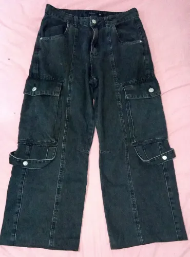CALÇA JEANS CARGO *NOVA*