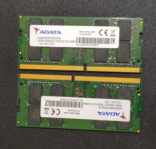 32GB DDR4 - PC 3200 MHZ - DUAL CHANNEL 2x 16GB Memória de Notebook <br>Memória de NOTEBOOK<br>