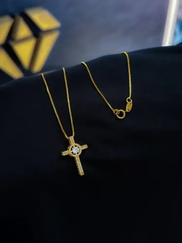 Colar feminino banhado a ouro 