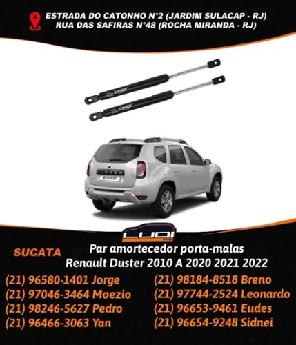 Par amortecedor porta-malas Renault Duster 2010 A 2020 2021 2022