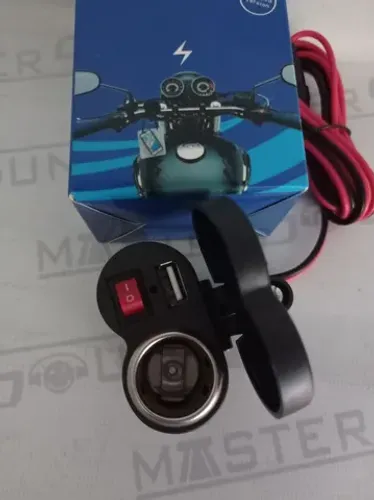 Suporte para moto. Com usb, mais acendedor de cigarro. Novo.