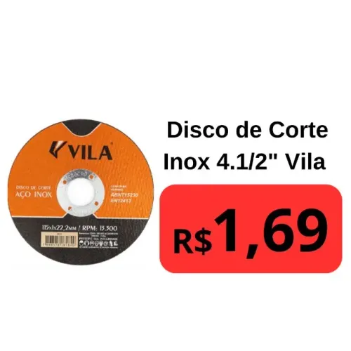 Disco de corte 4.1/2" vila