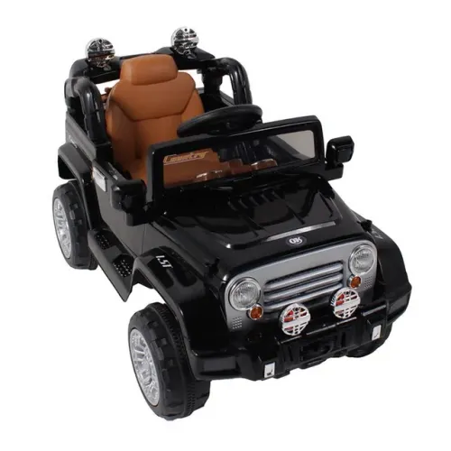 Jipe Elétrico Infantil Trilha 12V Preto Bel com controle
