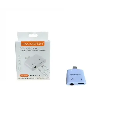 Adaptador Duplo Para Fone Iphone Ipad Ipod H Maston Ky-178