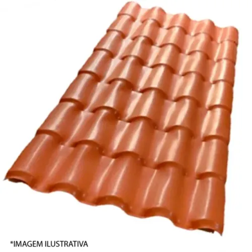 Telha PVC Colonial 2,30 x 86  Vermelha
