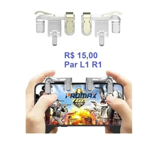 Gatilho celular l1 r1 Par 15,00 / Luva de dedo 8,00 / Gatilho mecânico 60,00