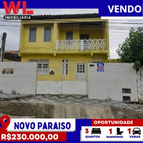 Vendo- Casa no bairro Novo paraíso ( Não perca está oportunidade!)