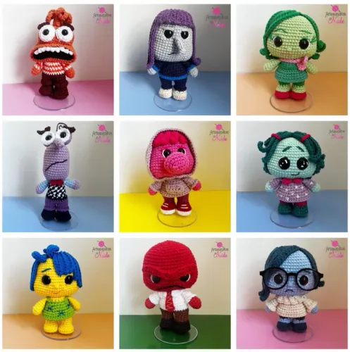 Boneco de crochê (Divertida Mente)