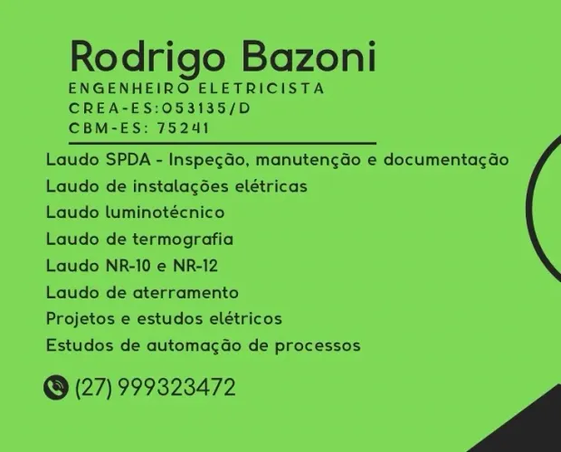 Engenheiro eletricista (serviços de engenharia elétrica)