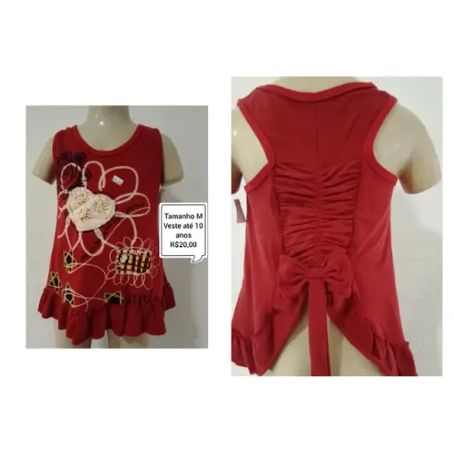Várias opções de blusas infantil e infanto juvenil