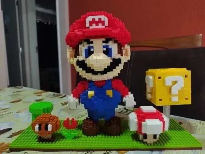 Super Mario Bros blocos de montar miniFigure 29cm 2000 peças 