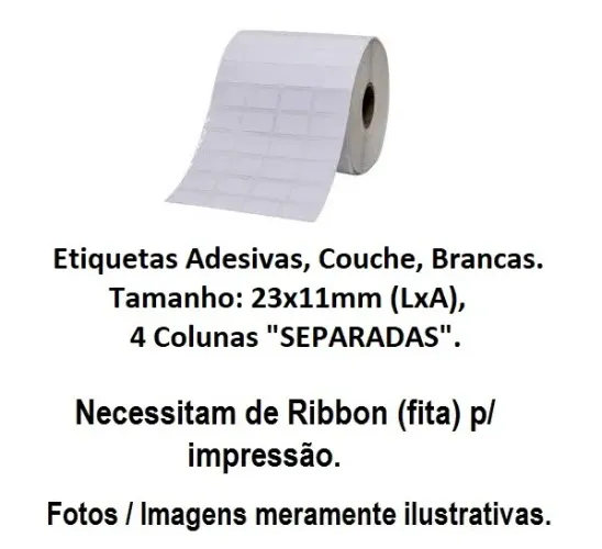 Etiquetas Adesivas Couche Diversos Tamanhos E Pronta Entrega